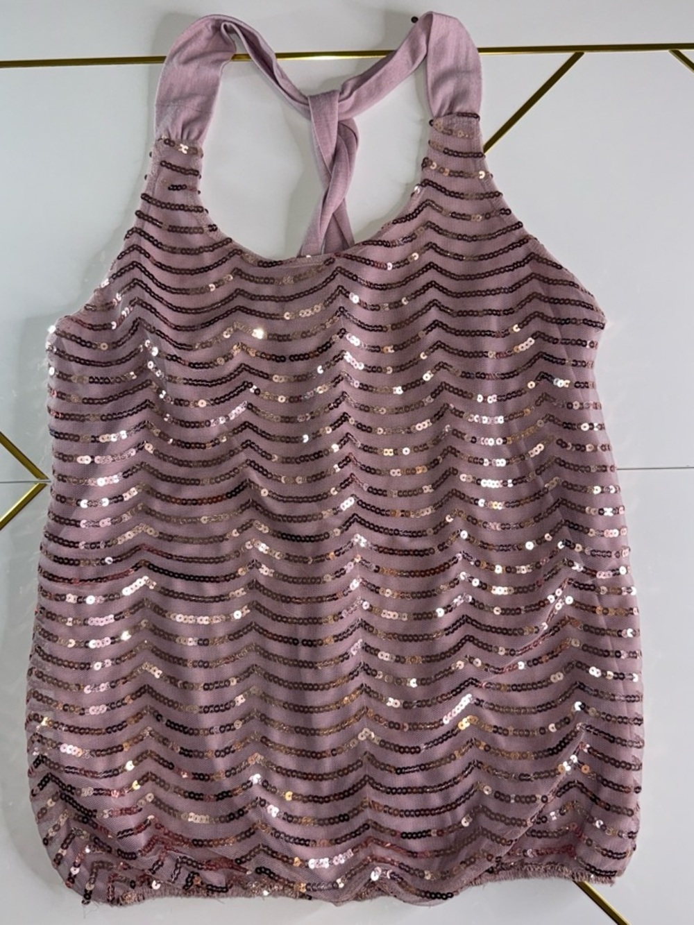 julie's closet Pink Top with Teal Label